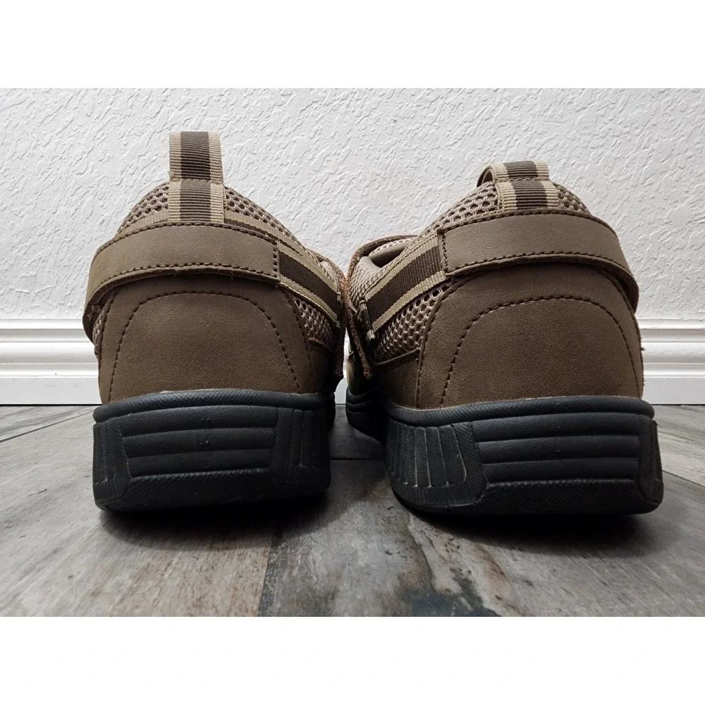 Orthofeet Clearwater Sandals Orthopedic Brown Leather Round Toe Straps Sz 12